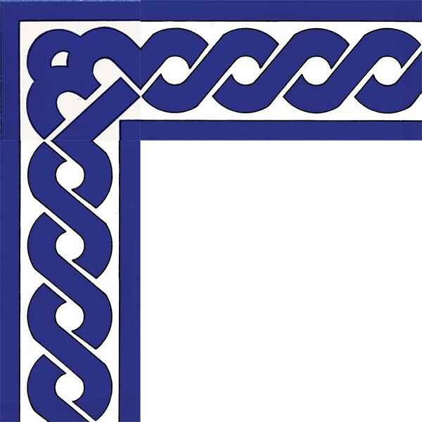 10x20 cm Çini Bordür B-20K